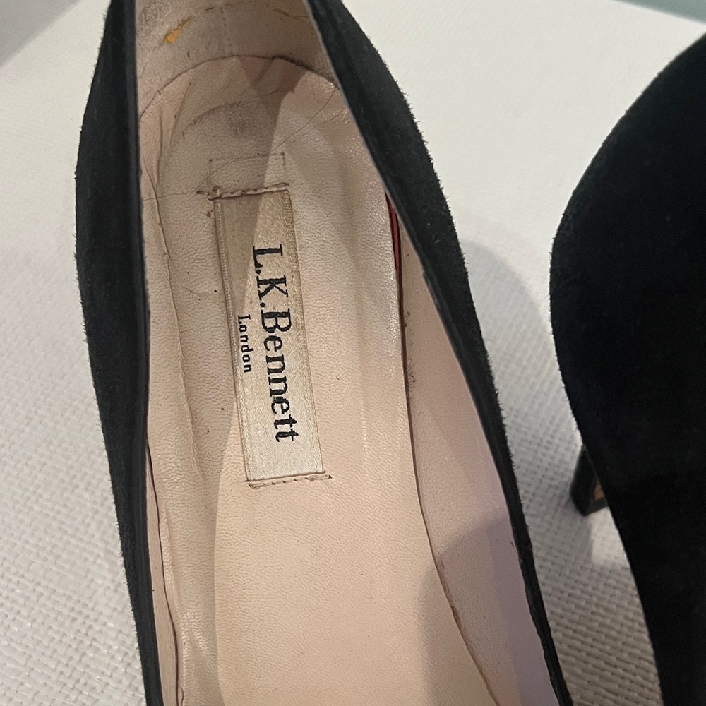 LK Bennett Black Suede Heels - Picture 2 of 3